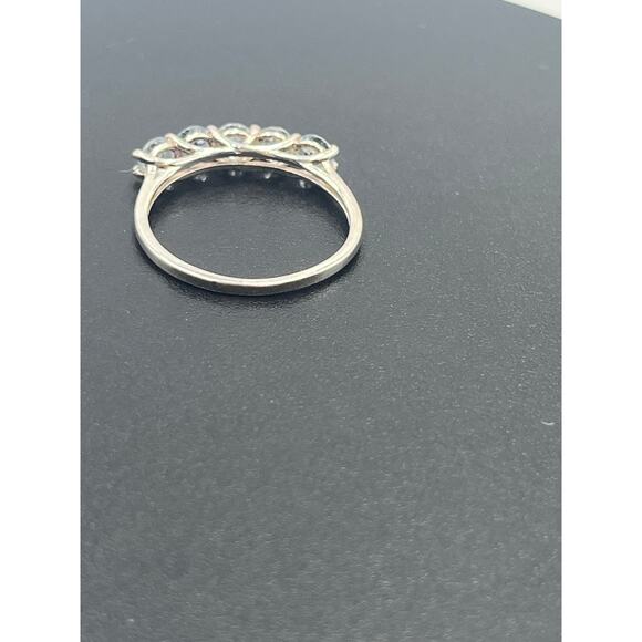 925 Sterling Silver Round Light Blue Spinel 4mm Gemstone Ring Sz 9.25 - Picture 6 of 8